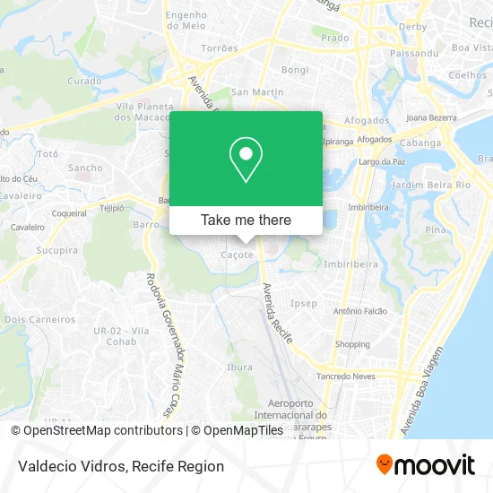 Valdecio Vidros map