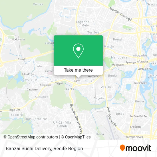 Banzai Sushi Delivery map