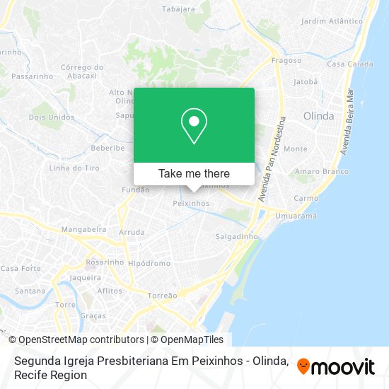 Segunda Igreja Presbiteriana Em Peixinhos - Olinda map