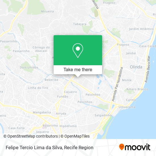 Felipe Tercio Lima da Silva map