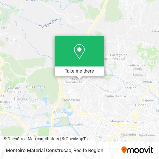 Monteiro Material Construcao map