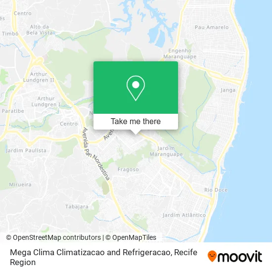 Mega Clima Climatizacao and Refrigeracao map