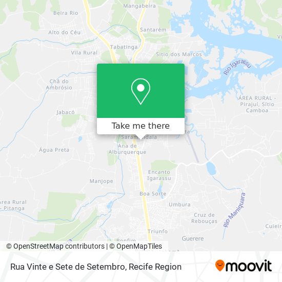 Mapa Rua Vinte e Sete de Setembro