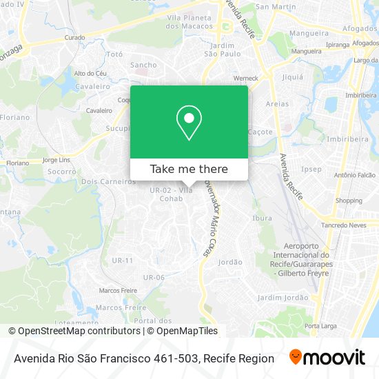 Mapa Avenida Rio São Francisco 461-503