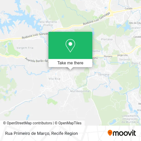 Rua Primeiro de Março map