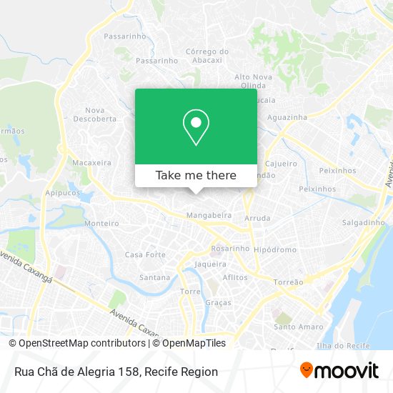 Mapa Rua Chã de Alegria 158