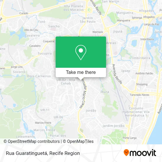 Rua Guaratinguetá map