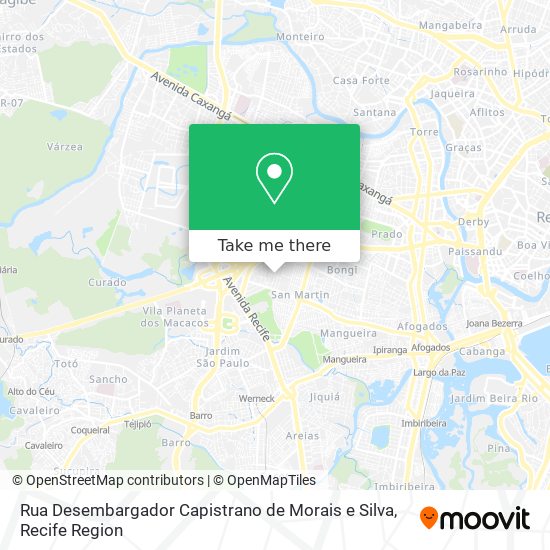 Mapa Rua Desembargador Capistrano de Morais e Silva