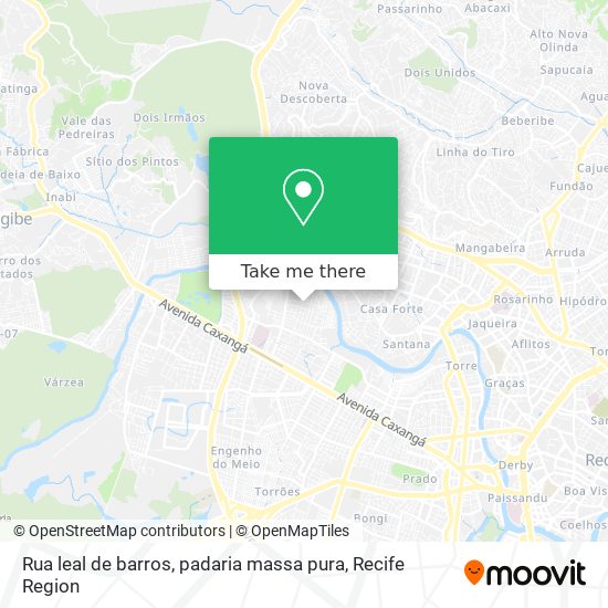 Mapa Rua leal de barros, padaria massa pura