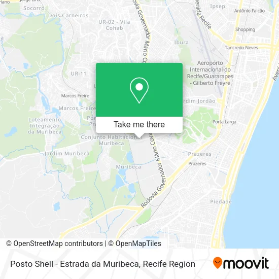 Posto Shell - Estrada da Muribeca map