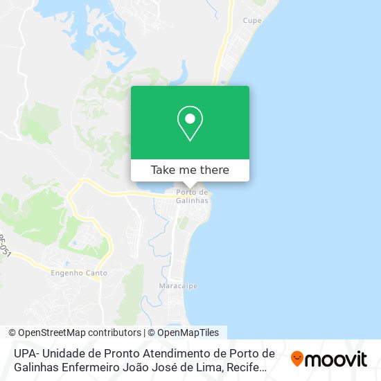 Mapa UPA- Unidade de Pronto Atendimento de Porto de Galinhas Enfermeiro João José de Lima