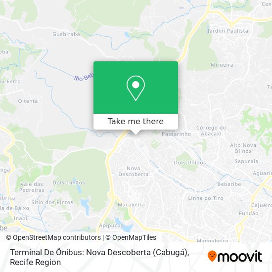 Terminal De Ônibus: Nova Descoberta (Cabugá) map