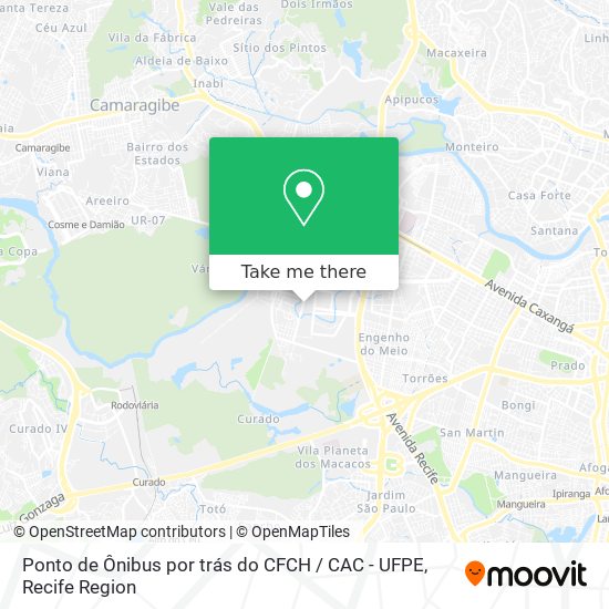 Ponto de Ônibus por trás do CFCH / CAC - UFPE map