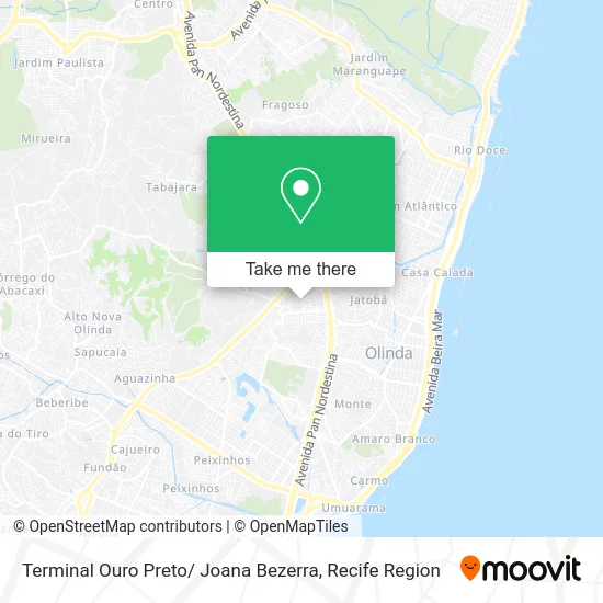 Terminal  Ouro  Preto/ Joana  Bezerra map