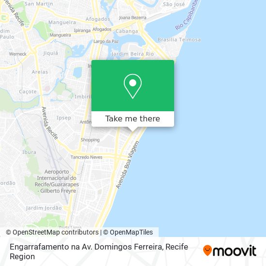 Engarrafamento na Av. Domingos Ferreira map