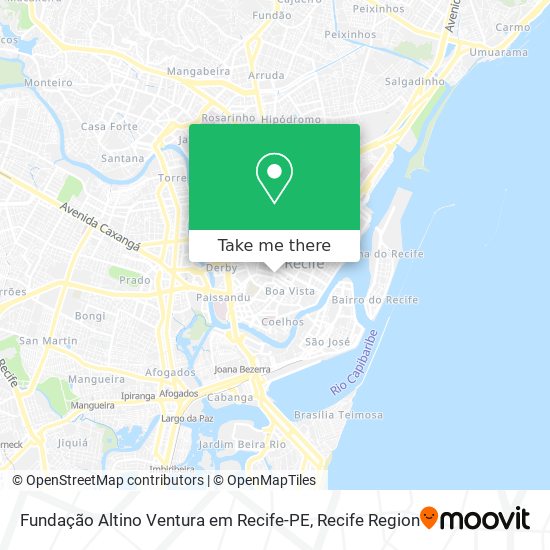 Mapa Fundação Altino Ventura em Recife-PE