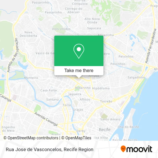 Rua Jose de Vasconcelos map