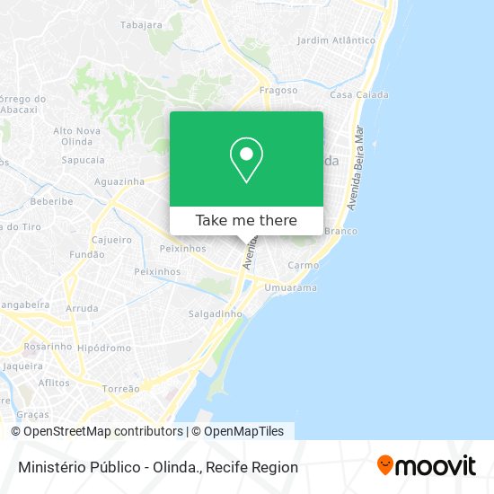 Ministério Público - Olinda. map