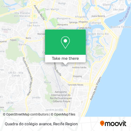 Quadra do colégio avance map