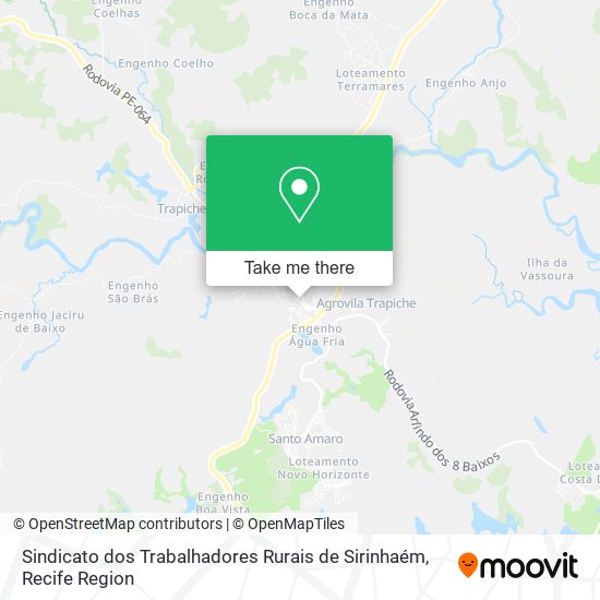 Sindicato dos Trabalhadores Rurais de Sirinhaém map