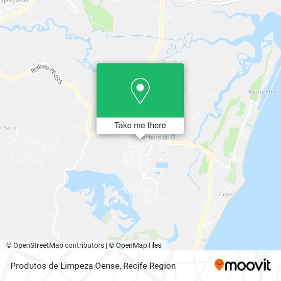 Produtos de Limpeza Oense map