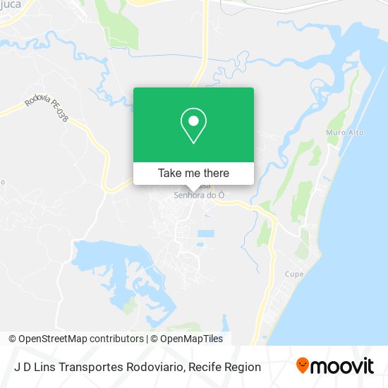 J D Lins Transportes Rodoviario map