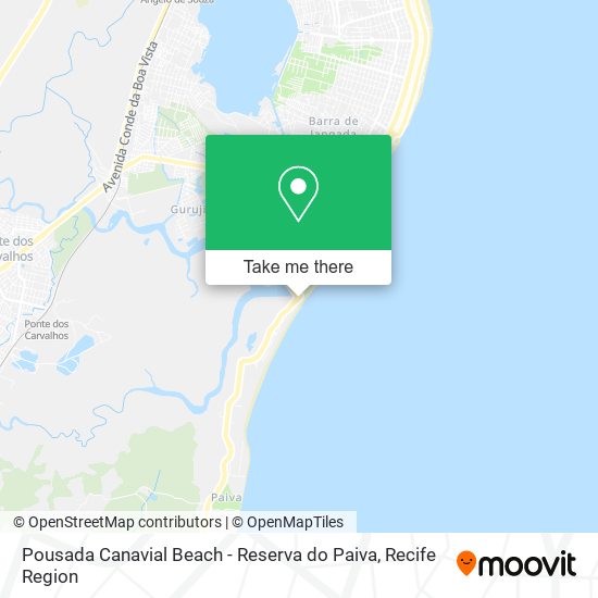 Pousada Canavial Beach - Reserva do Paiva map