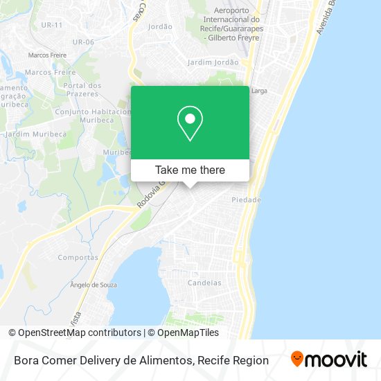 Bora Comer Delivery de Alimentos map