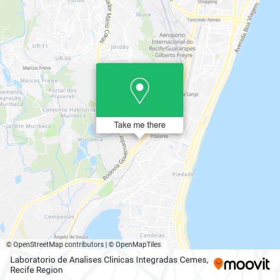 Laboratorio de Analises Clinicas Integradas Cemes map