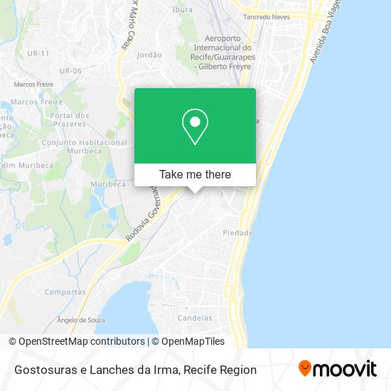 Mapa Gostosuras e Lanches da Irma