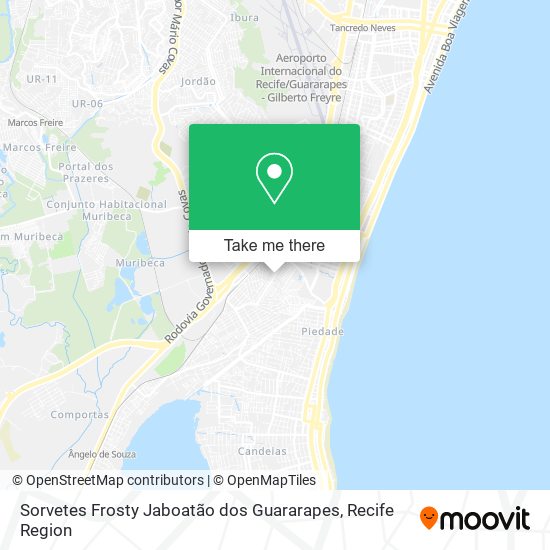 Sorvetes Frosty Jaboatão dos Guararapes map