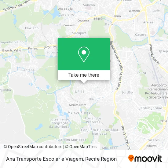 Ana Transporte Escolar e Viagem map