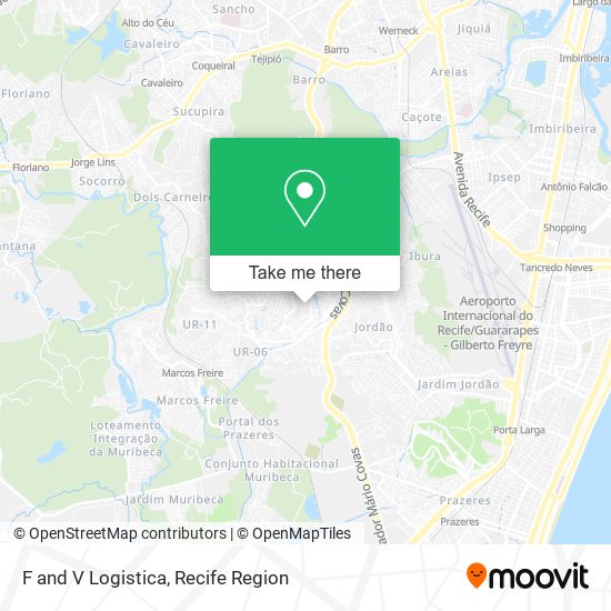 F and V Logistica map