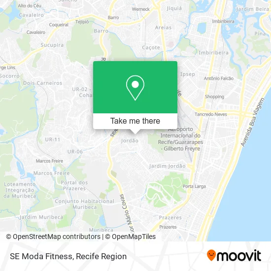 SE Moda Fitness map