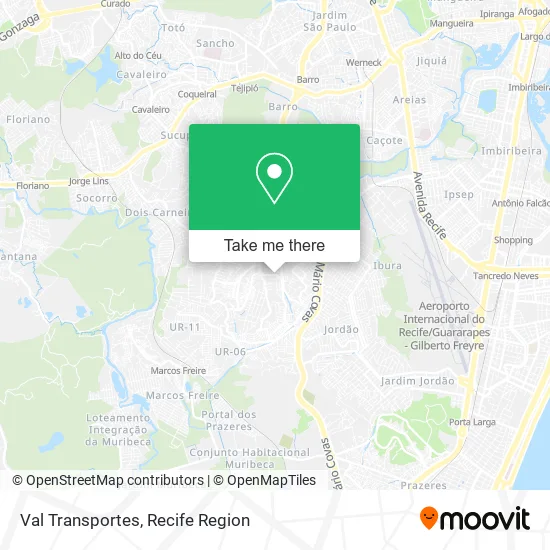 Val Transportes map