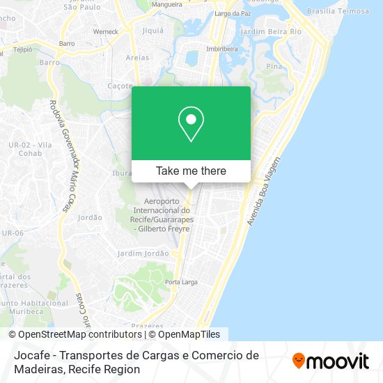 Mapa Jocafe - Transportes de Cargas e Comercio de Madeiras