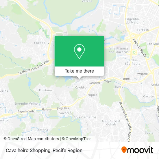 Cavalheiro Shopping map