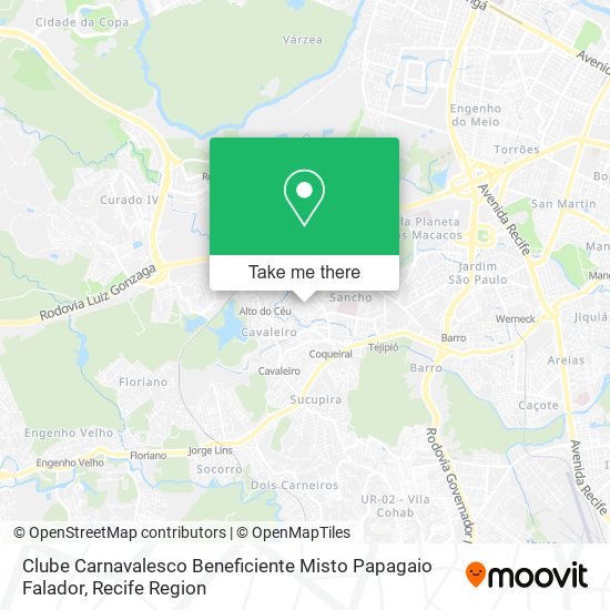 Clube Carnavalesco Beneficiente Misto Papagaio Falador map