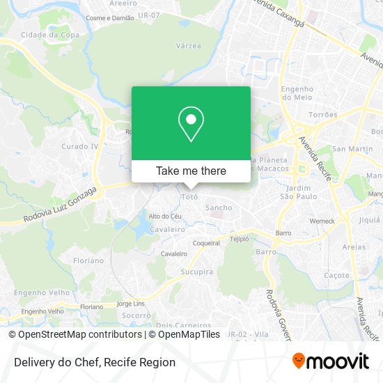 Mapa Delivery do Chef