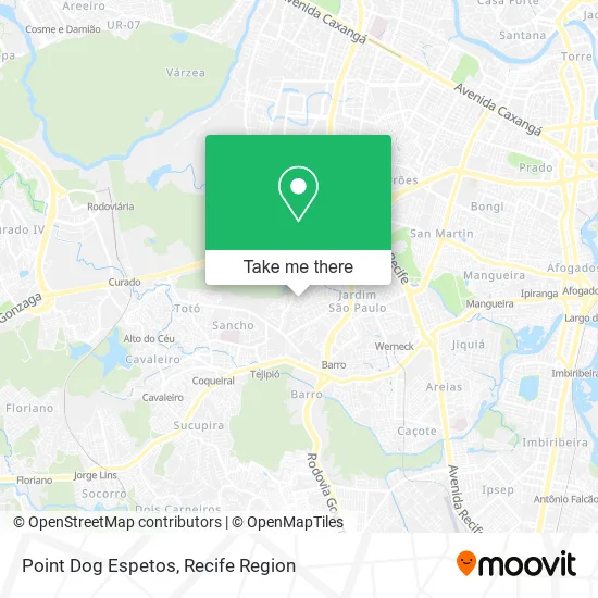 Point Dog Espetos map