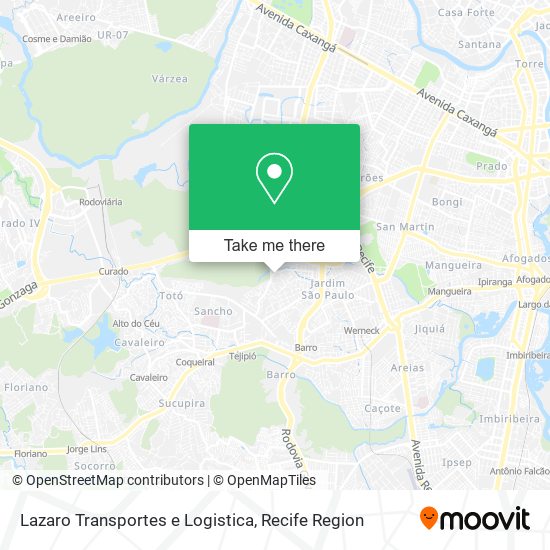 Lazaro Transportes e Logistica map