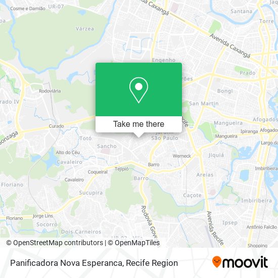 Panificadora Nova Esperanca map