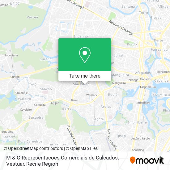 Mapa M & G Representacoes Comerciais de Calcados, Vestuar