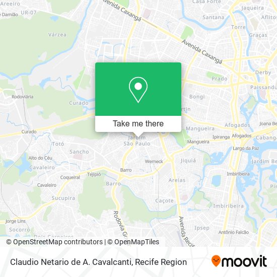 Claudio Netario de A. Cavalcanti map