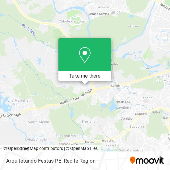 Arquitetando Festas PE map