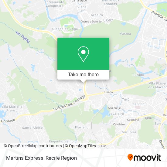 Martins Express map