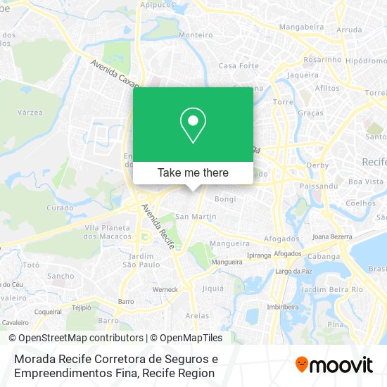 Mapa Morada Recife Corretora de Seguros e Empreendimentos Fina