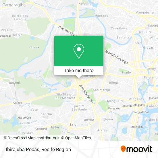 Ibirajuba Pecas map