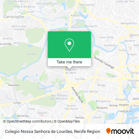 Mapa Colegio Nossa Senhora de Lourdes