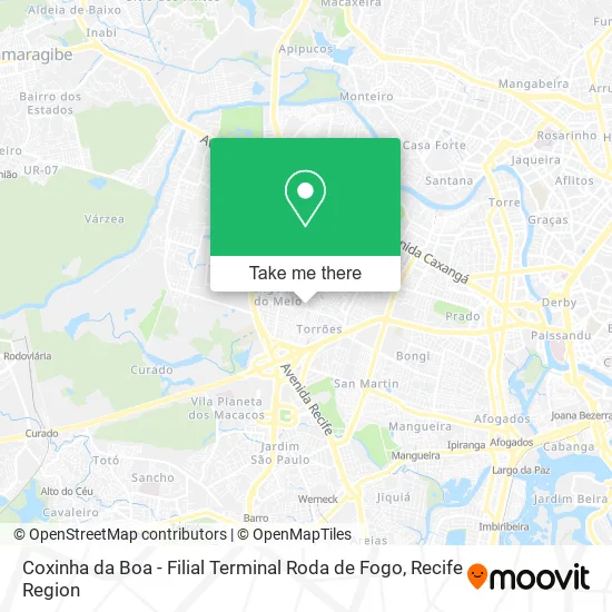 Coxinha da Boa - Filial Terminal Roda de Fogo map